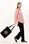 Zoozie Bags Bolso Tote 1467 Negro de Algodón 35 x 40 x 8 cm